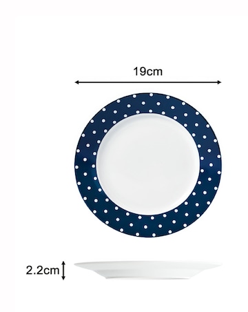 Waterside Blue Spot 24 Piece Dinner Set