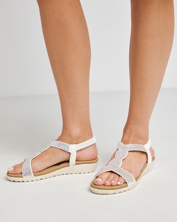 Peace Diamante Comfort Sandal - Extra Wide Fit (EEE)