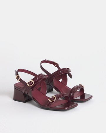 Jordin Two Strap Buckle Detail Heeled Sandals - Extra Wide Fit (EEE)