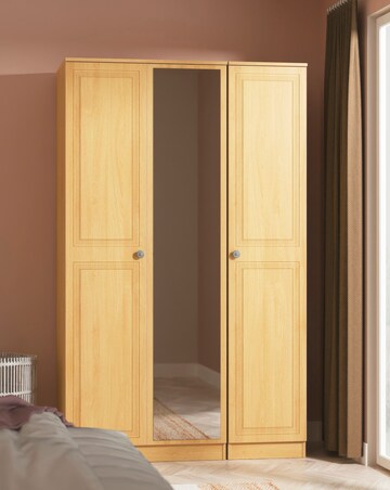 Richmond Ready Assembled 3 Door Mirrored Wardrobe