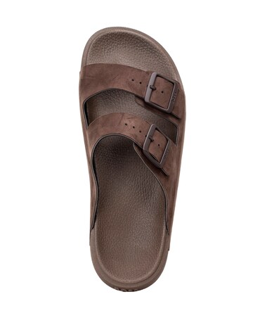 Boss Twin Strap Sandal - Dark Brown