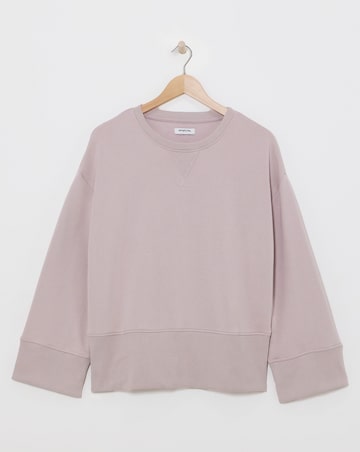 Dusty Pink Wide Cuff Sweatshirt