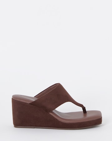 Fresno Wegded Toe Post Sandals - Extra Wide Fit (EEE)