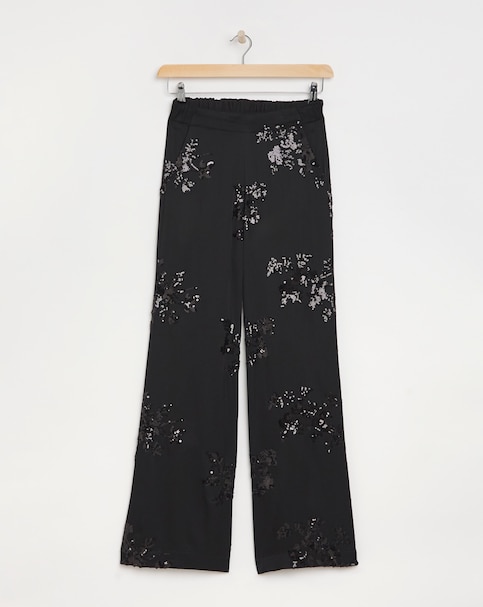Joanna Hope Sequin Wide Leg Trouser