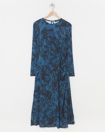 Ruched Seam Detail Midi Dress