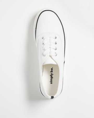 Gracie Stitch Detail Chunky Plimsole - Extra Wide Fit (EEE)