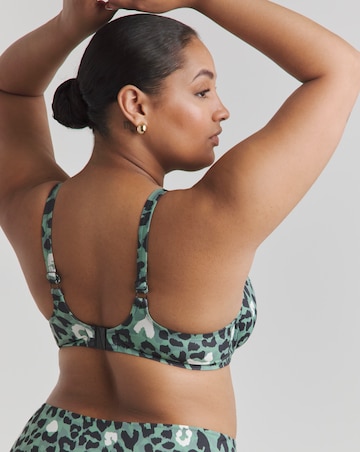 Elomi Jungle Bay Plunge Wired Bikini Top Olive