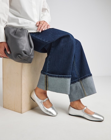 Virginia Mary Jane Flat Shoes - Wide Fit (E)