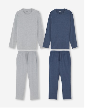 2 Pack Long Sleeve Open Hem PJs