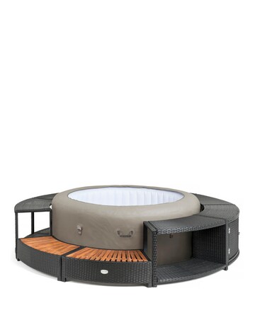 Lay-Z-Spa 180cm Round Rattan Hot Tub Surround