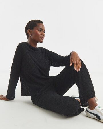 Boucle Wide Leg Joggers