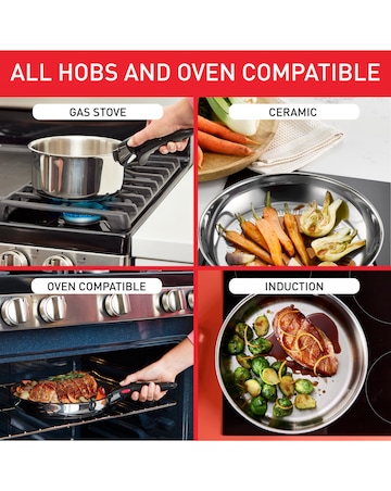 Tefal Ingenio Cook Eat 8 Piece Stainless Steel Pan Set