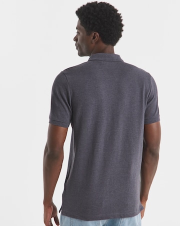Pure Cotton Pique Polo- Charcoal