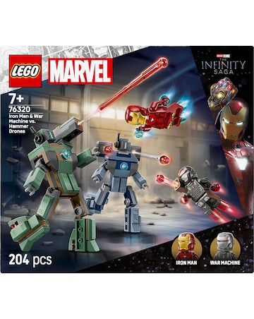 LEGO Marvel Iron Man & War Machine vs. Hammer Drones Buildable Super Hero 76320