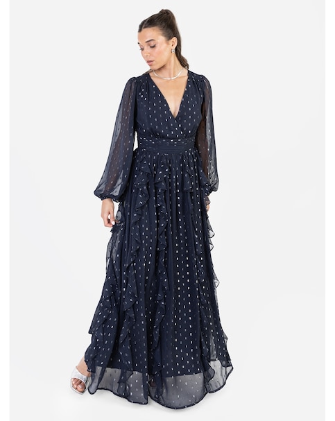 Anaya Metallic thread Dress