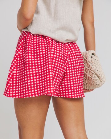 Red Gingham Flippy Short