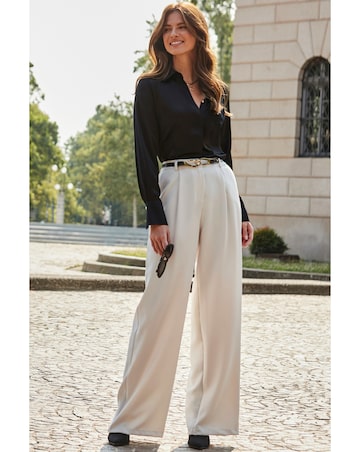 Sosandar Front Wide Leg Trouser