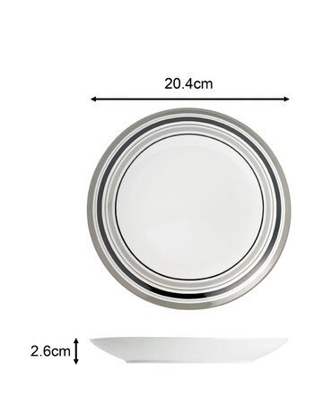 Waterside Brompton Grey 80 Piece Dinner Set