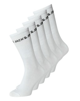 Jack &amp; Jones Tennis Sock 5 Pack - White
