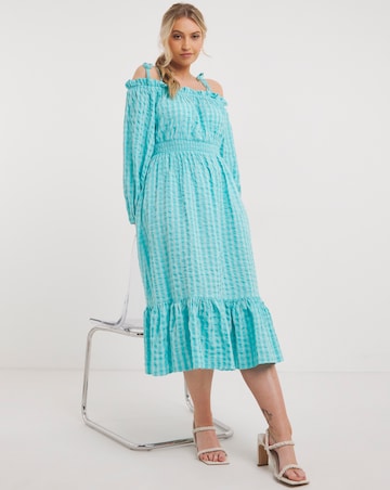 Nobody's Child Freya Gingham Bardot Dress
