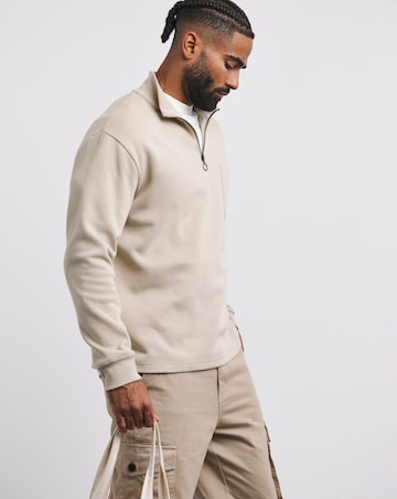 Armor Lux 1/4 Zip Sweatshirt - Sand