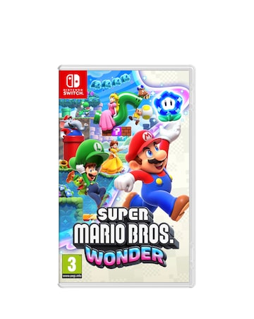 Nintendo Switch Neon Console & Super Mario Bros Wonder Bundle