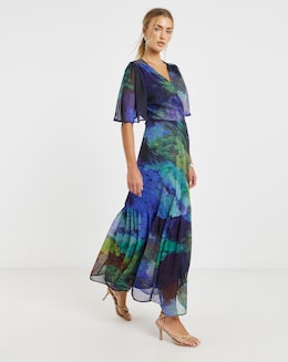 Hope & Ivy Jacqueline Wrap Maxi Dress