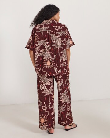 Simply Be Printed Shirt And Trouser Beach Co-Ord