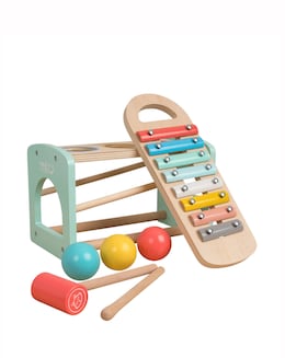 TP Owl &amp; Fox Wooden Pound and Tap Bench Xylophone