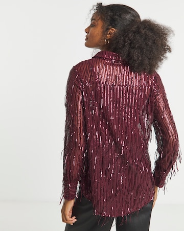 Joanna Hope Sequin Tassle Shirt