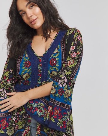 joe browns blue dress Joe Browns WF208A Olivia Floral Printed Midi Dress Blue – Dotique main image 0