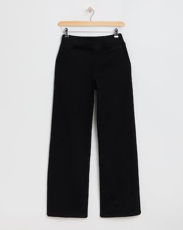 Black Cosy Weekender Wide Leg Jegging