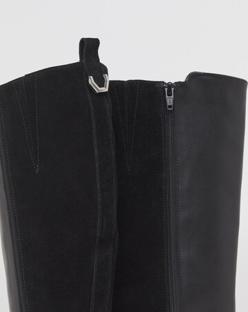 Fiona Leather Suede Mix Riding Boots - Extra Wide Fit (EEE) & Super Curvy Calf