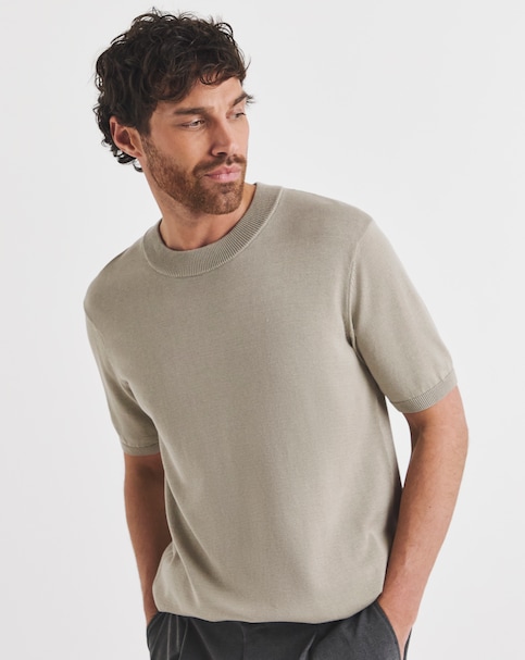Folio Stone Knitted Crew Neck T-Shirt
