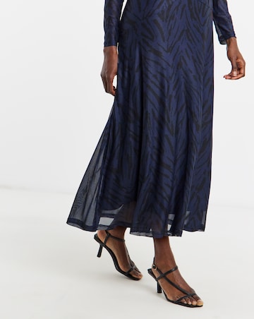 Mesh Seam Detail Care Free Dress