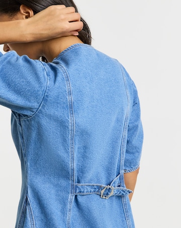 Simply Be Light Blue Cinched Mini Dress