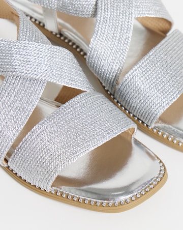 Janna Elasticated Flat Sandals - Extra Wide Fit (EEE)