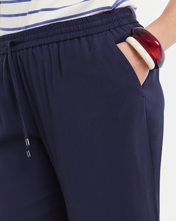 Simply Be Twill Drawstring Wide Leg Trousers