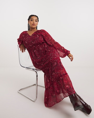 Joe Browns Red Radiant Paisley Chiffon Dress | Fashion World Joe Browns Red Radiant Paisley Chiffon Dress | Fashion World