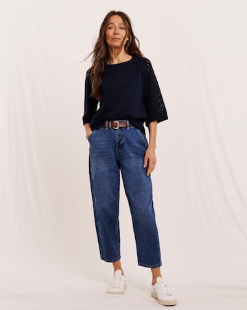 Julipa Stitch Detail Short Sleeve Jumper
