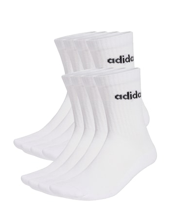 adidas Linear Logo 10 Pack Crew Socks