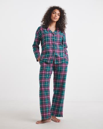 Pretty Secrets Check Button Up Pyjama Set