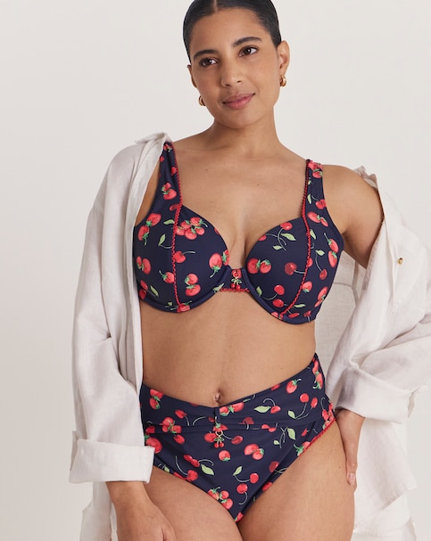 MAGISCULPT Firm Control Bikini Bottoms Cherry Print