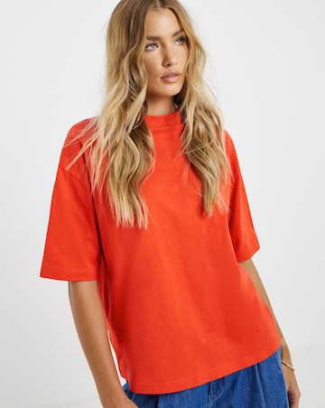 Red High Neck T-Shirt