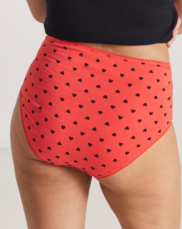 Pretty Secrets (4 Pack) Lace Top Cotton Full Fit Brief Knickers