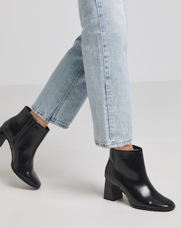 Loise Block Heel Ankle Boots - Extra Wide Fit (EEE)