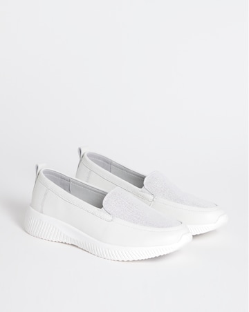 Heavenly Soles Fia Sporty Leather Loafer - Wide Fit (E)