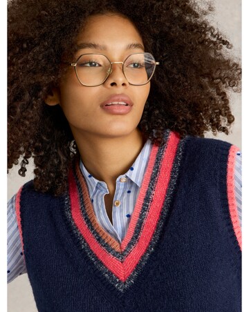 White Stuff V Neck Stripe Tank