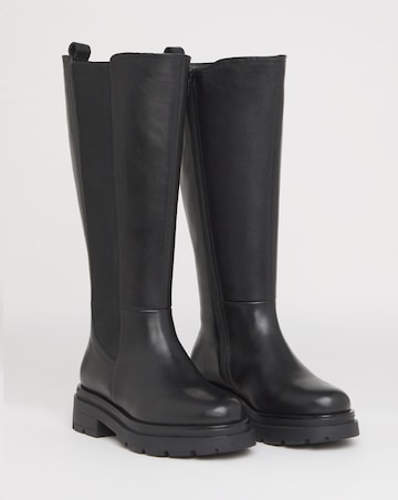 Majesty Leather Chelsea Boots - Extra Wide Fit (EEE) & Super Curvy Calf