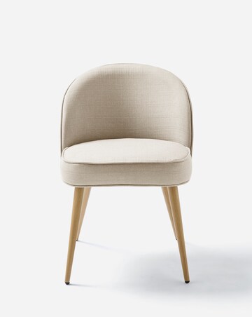 Oslo Panel End Dining Table with 6 Emilie Fabric Chairs